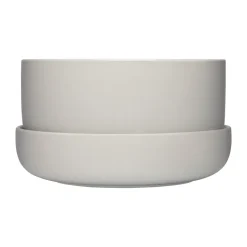 Iittala Ruukut^Nappula ruukku aluslautasella Ø24 cm k13 cm, Vaaleanharmaa