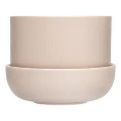 Iittala Ruukut^Nappula ruukku aluslautasella Ø17 cm k13 cm, Beige