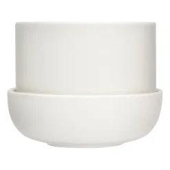 Iittala Ruukut^Nappula ruukku aluslautasella Ø17 cm k13 cm, Valkoinen