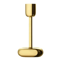 Iittala Kynttilänjalat & Kyntteliköt^Nappula-kynttilänjalka messinki, iso 183 mm