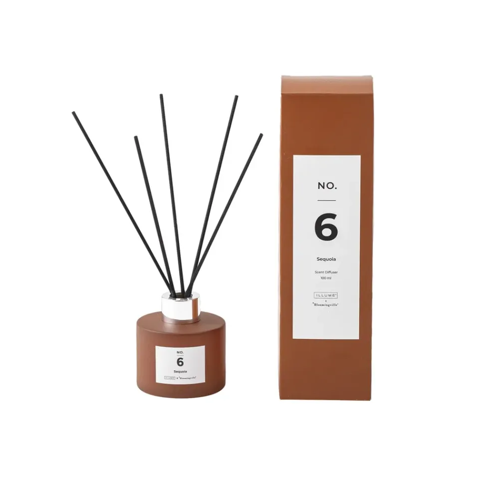 Illume x Bloomingville Tuoksukynttilät & Tuoksutikut^NO. 6 Sequoia -tuoksutikut, 100 ml