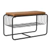 Scandi Living Kenkähyllyt^Nod penkki/kenkähylly 80x36c42 cm, Black