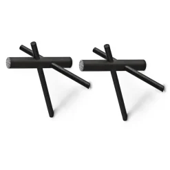 Normann Copenhagen Vaatelineet & Henkarit^Normann Sticks koukku, musta 2:n pakkaus