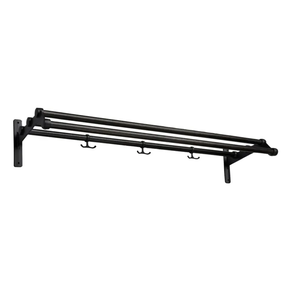 Essem Design Hattuhyllyt^Nostalgi 291 -hattuhylly 100 cm, Mustaksi petsattu tammi-musta