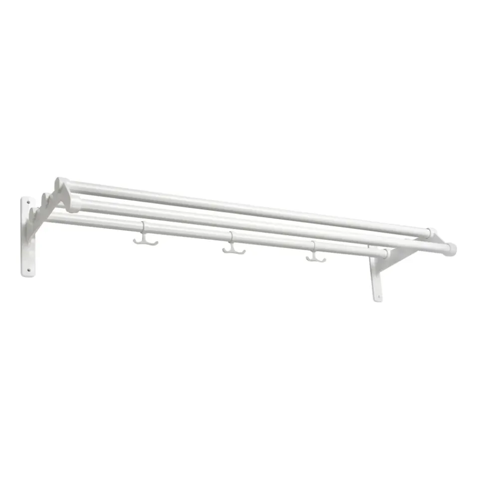 Essem Design Hattuhyllyt^Nostalgi 291 -hattuhylly 100 cm, Valkoinen-valkoinen