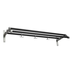 Essem Design Hattuhyllyt^Nostalgi 291 -hattuhylly 100 cm, Musta-alumiini