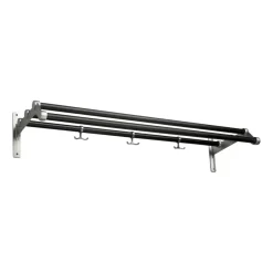 Essem Design Hattuhyllyt^Nostalgi 291 -hattuhylly 100 cm, Mustaksi petsattu tammi-alumiini