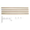 Essem Design Hattuhyllyt^Nostalgi 291 korotettu hattuhylly 100 cm, Bambu-valkoinen