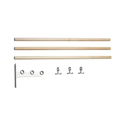 Essem Design Hattuhyllyt^Nostalgi jatkettava kenkä- tai hattuhylly, Koivu, alumiinirunko