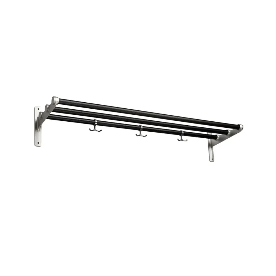 Essem Design Hattuhyllyt^Nostalgi kenkä- tai hattuhylly, Musta, alumiinirunko