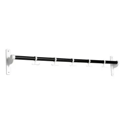Essem Design Koukut & Vaateripustimet^Nostalgi koukkutanko 100 cm, Mustaksi petsattu tammi-valkoinen