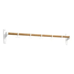 Essem Design Koukut & Vaateripustimet^Nostalgi koukkutanko 100 cm, Bambu-valkoinen