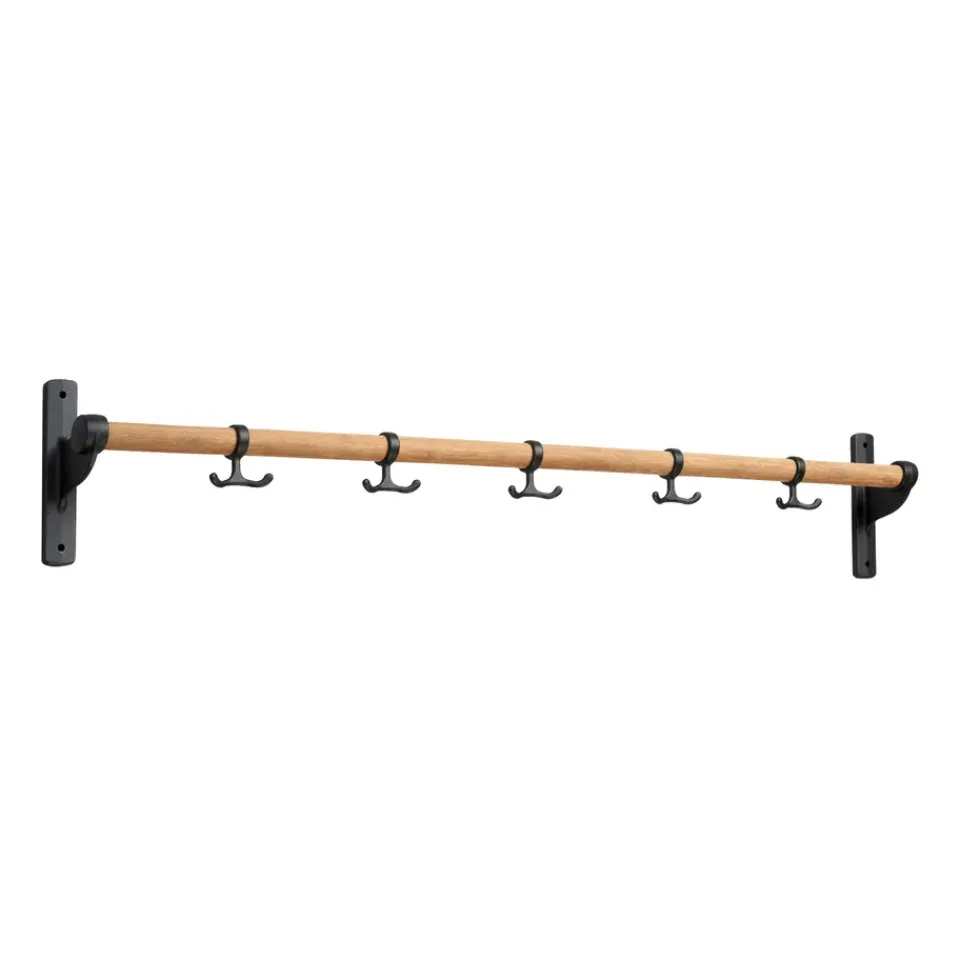 Essem Design Koukut & Vaateripustimet^Nostalgi koukkutanko 100 cm, Bambu-musta