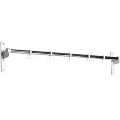 Essem Design Koukut & Vaateripustimet^Nostalgi koukkutanko 100 cm, kromi/valkoinen