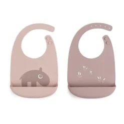 Done by deer Lastenhuoneen Sisustus|Lastenhuoneen Sisustus^Ozzo ruokalappu 2-pack, Puuteri