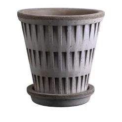 Bergs Potter Ruukut^Pantheon raw ruukku, Grey, Ø16 cm