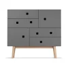 Zweed Lipastot & Säilytyslaatikostot^Peep B1 -lipasto, Slate grey, retro, tammirunko