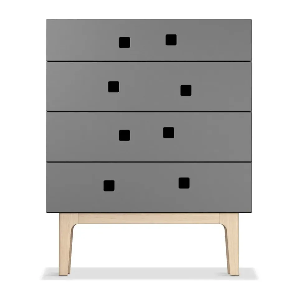 Zweed Lipastot & Säilytyslaatikostot^Peep B3 -lipasto, Slate grey, valkopigmentoitu tammi