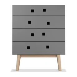 Zweed Lipastot & Säilytyslaatikostot^Peep B3 -lipasto, Slate grey, retro, tammirunko