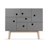 Zweed Kaapit & Vitriinit^Peep C1 -kaappi, Slate grey, retro, tammirunko