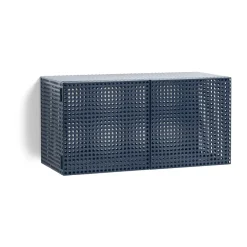 HAY Kaapit & Vitriinit^Perforated Cabinet seinäkaappi small, Steel sininen