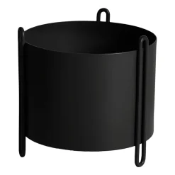Woud Ruukut^Pidestall kukkaruukku small Ø15 cm, Musta