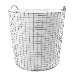 KORBO Säilytyskorit^Pyykkisäkki koriin, valkoinen 65 l