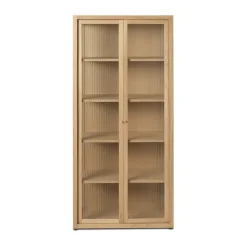 Ferm Living Kaapit & Vitriinit^Reed vitriinikaappi 70x155 cm, Natural oak