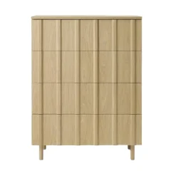 Normann Copenhagen Senkit & Sivupöydät^Rib lipasto 4 laatikkoa, Oak
