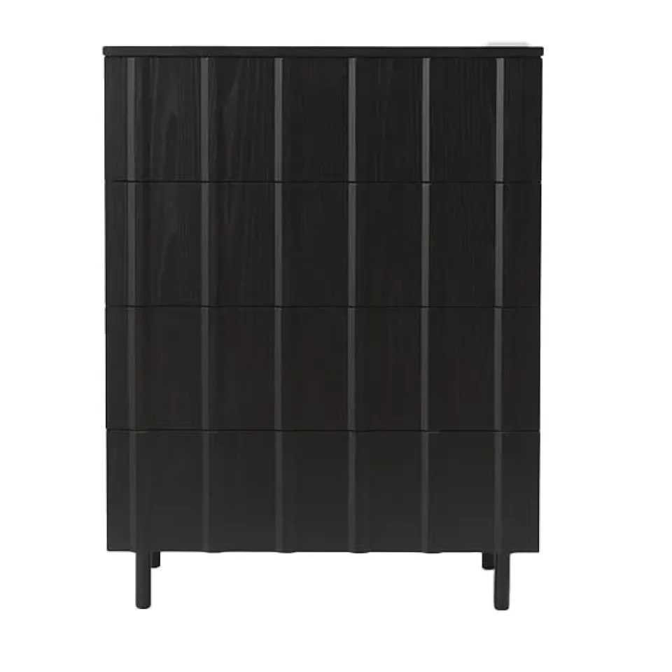 Normann Copenhagen Senkit & Sivupöydät^Rib lipasto 4 laatikkoa, Soft Black
