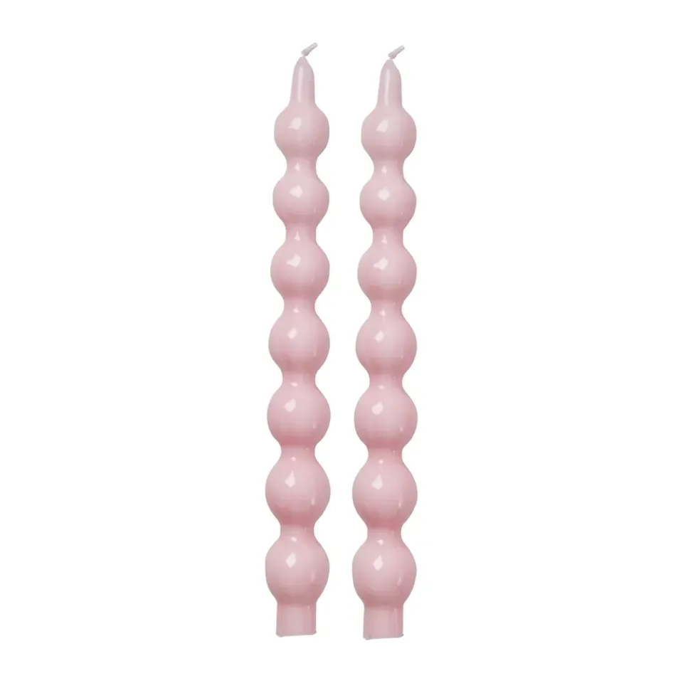 RICE Kynttilät^valot 30,2 cm 2 kpl, Soft pink