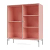 Montana Kaapit & Vitriinit^Ripple II vitriinikaappi 69,6x82,2x30 cm, Ruby-jalat chrome