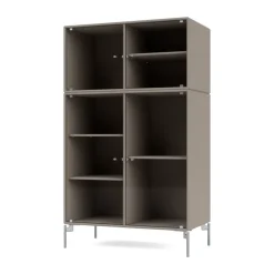 Montana Kaapit & Vitriinit^Ripple III vitriinikaappi 69,6x117,6x38 cm, Truffle-jalat chrome