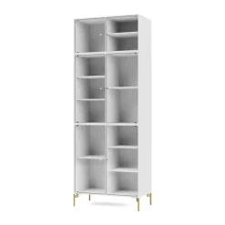 Montana Kaapit & Vitriinit^Ripple IV vitriinikaappi 69,6x187,2x38 cm, NewWhite-jalat brass