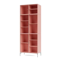 Montana Kaapit & Vitriinit^Ripple IV vitriinikaappi 69,6x187,2x38 cm, Ruby-jalat chrome