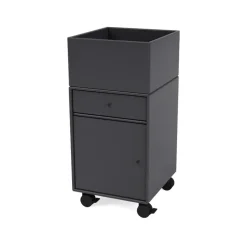 Montana Lipastot & Säilytyslaatikostot^Runner laatikosto pyörillä, Anthracite 04