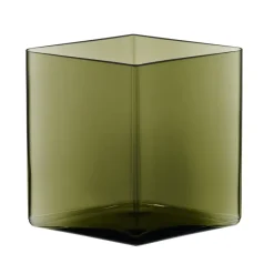 Iittala Maljakot^Ruutu maljakko 20,5 x 18 cm, sammaleenvihreä