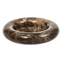 OYOY Kynttilänjalat & Kyntteliköt^Savi marmori kynttilänjalka Ø13,8 cm, Choko