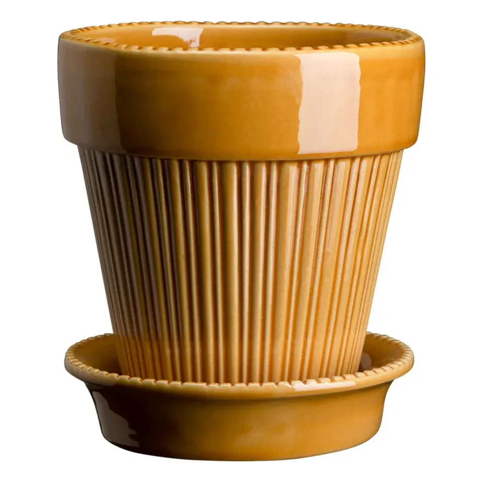Bergs Potter Ruukut^Simona ruukku lasitettu Ø 12 cm, Yellow