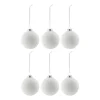 Scandi Living Joulukoristeet^Snowing joulukuusenpallo 6 kpl, White