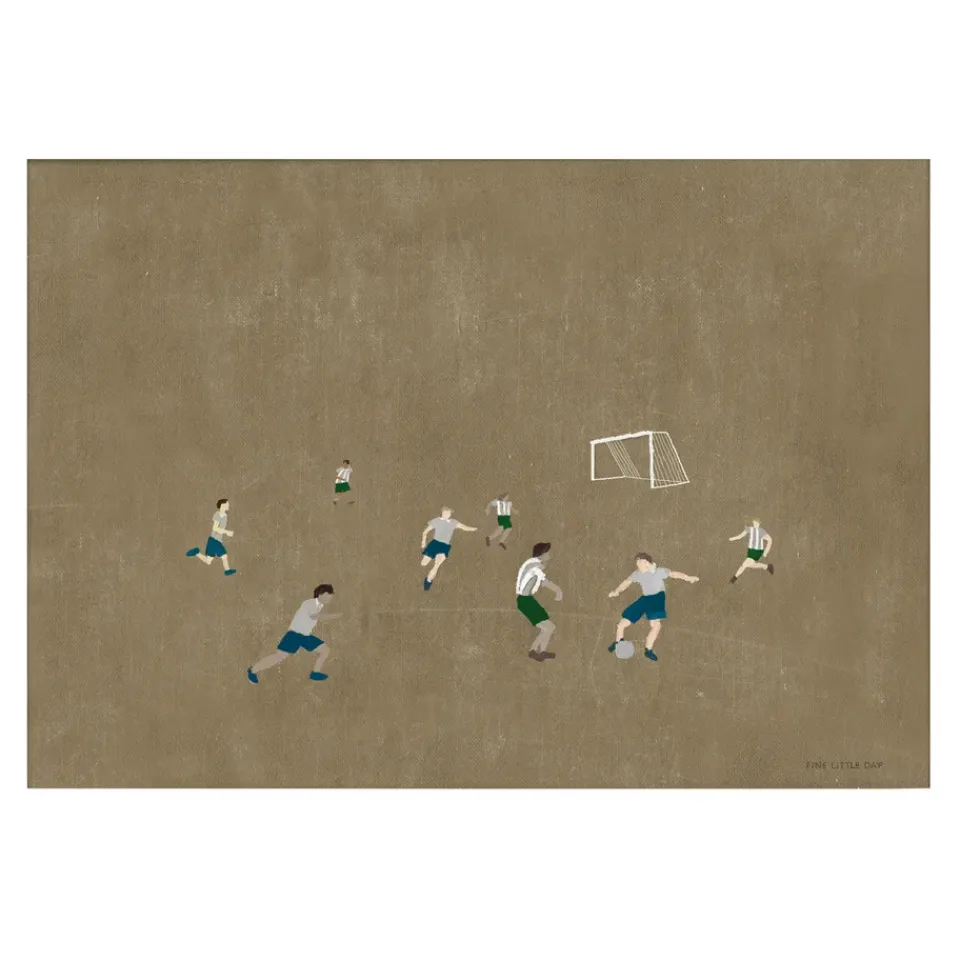Fine Little Day Julisteet^Soccer juliste 50x70 cm, Ruskea