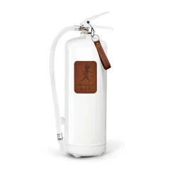Solstickan Design Sammutuspeitot & Palosammuttimet^Solstickan palosammutin 6 kg, Vit-tummanruskea nahka.