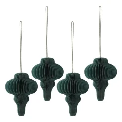 Scandi Living Joulukoristeet^Spira joulukuusenpallot 4 kpl, Forest Green