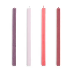 HAY Kynttilät^Square Candle kynttilä mix 4-pack, Reds-bordeaux.