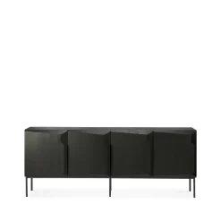 Ethnicraft Senkit & Sivupöydät^Stairs sideboard 4 ovea, Mustaksi petsattu tammi 200 x 80 x 46 cm