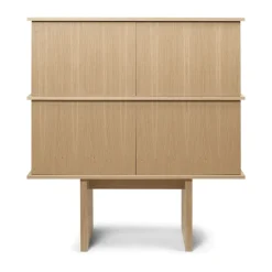 Ferm Living Senkit & Sivupöydät^Stilt sideboard double 109x100 cm, Natural oak