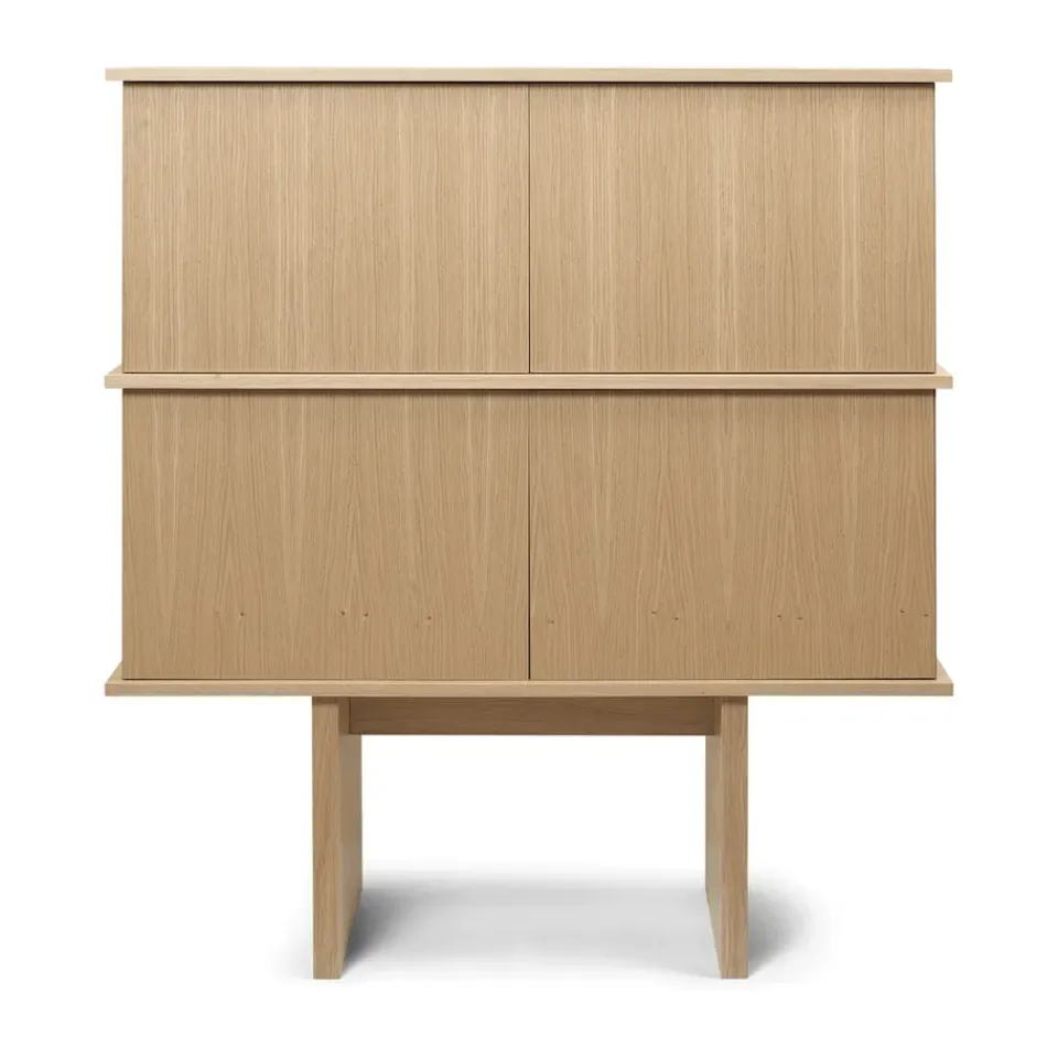 Ferm Living Senkit & Sivupöydät^Stilt sideboard double 109x100 cm, Natural oak