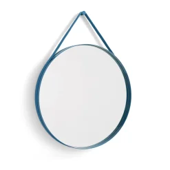 HAY Pyöreät Peilit|Seinäpeilit^Strap Mirror -peili Ø 70 cm, Blue