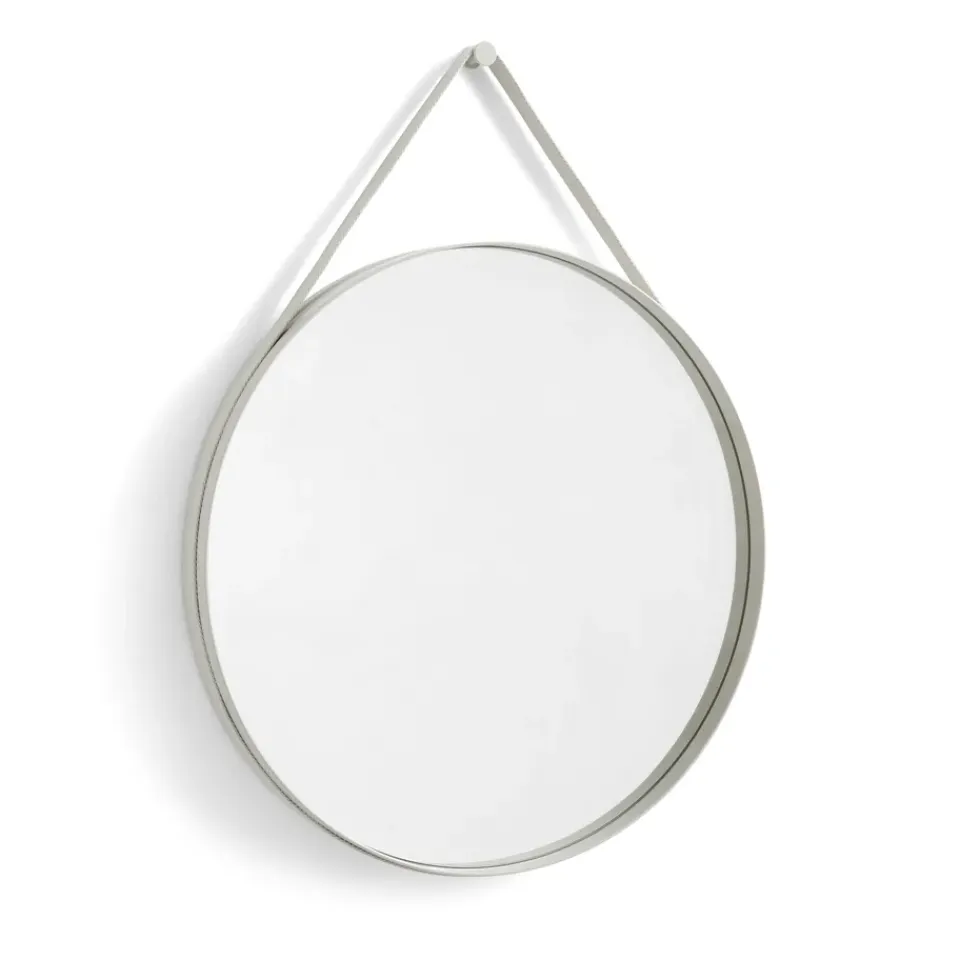 HAY Pyöreät Peilit|Seinäpeilit^Strap Mirror -peili Ø 70 cm, Light grey