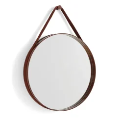 HAY Pyöreät Peilit|Seinäpeilit^Strap Mirror -peili, Dark brown